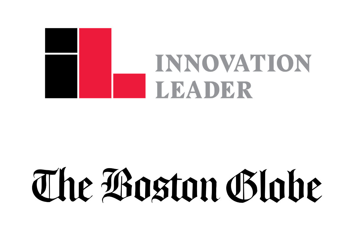 Logos of Innovation Leader and The Boston Globe